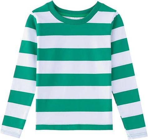 Spring&Gege Boys' Long Sleeve Striped T-Shirt Crew Neck Tee