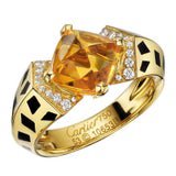 Cartier Citrine Diamond "Panthère" Ring at 1stDibs