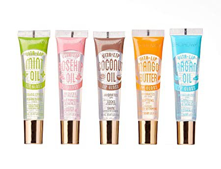 Amazon.com : Broadway Vita-Lip Clear Lip Gloss 0.47oz/14ml (5PCS Mint & Coconut & Rosehip & Mango Butter & Argan Oil) (5 PCS SET) : Beauty