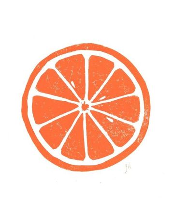 orange fruit sticker
