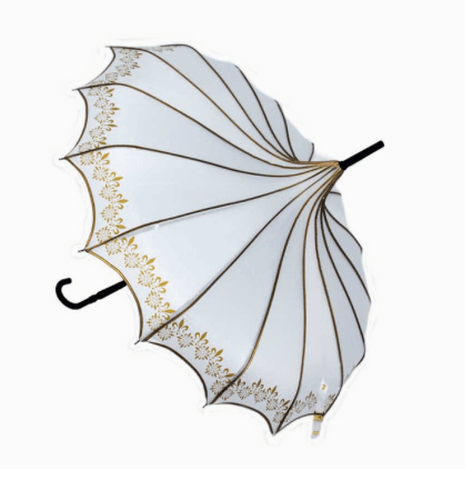 White and Gold Parasol