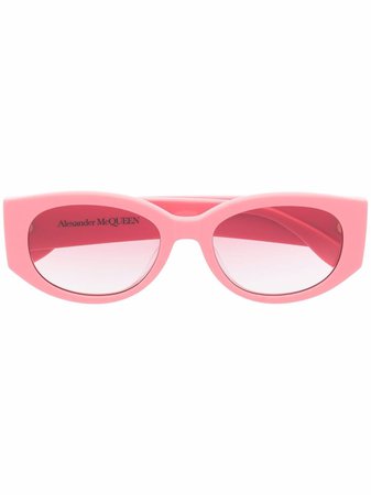 Alexander McQueen Eyewear Graffiti oval frame sunglasses