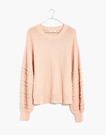 Bobble Pullover Sweater pink