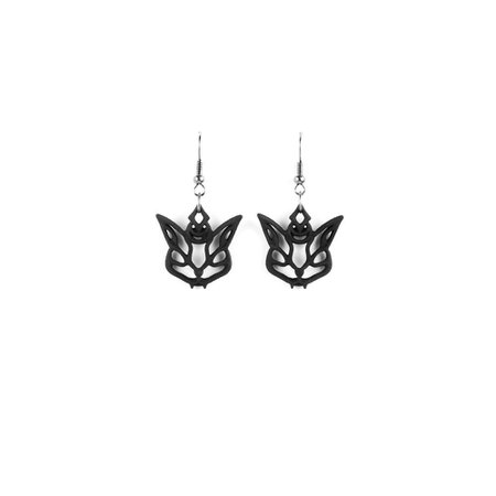 Cat Familiar Earrings in Black – Rogue + Wolf