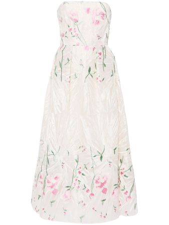 Elie Saab floral-embroidered Tulle Gown - Farfetch