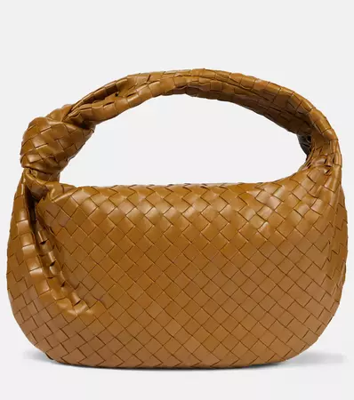 Jodie Mini Leather Tote Bag in Brown - Bottega Veneta | Mytheresa