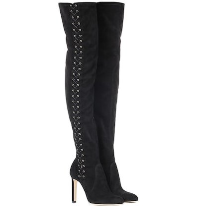 Marie 100 suede over-the-knee boots