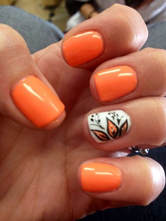 Cute Orange Nails