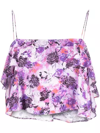 IRO floral-print Cropped Blouse