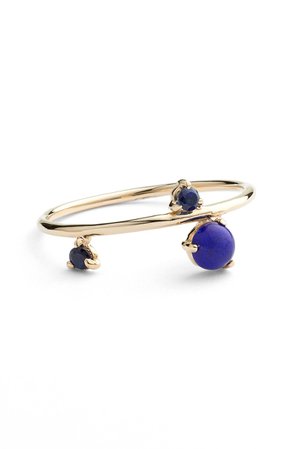 WWAKE Counting Collection Three-Step Balloon Lapis & Sapphire Ring (Nordstrom Exclusive) | Nordstrom