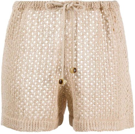 drawstring knitted shorts