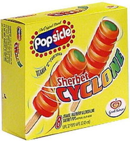 Popsicle Sherbet Cyclone Pops - 8 ea, Nutrition Information | Innit