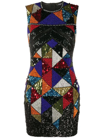 Sequin Colorblock Dress