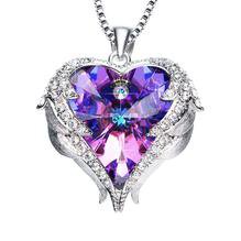 925 Sterling Silver Swarovski Crystal Heart Pendant Necklace Valentine – enjoy life creative
