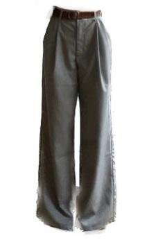 grey gray high waisted pleated vintage pants