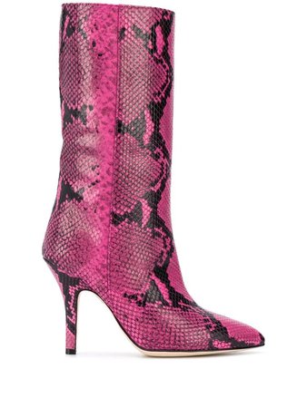 PARIS TEXAS snakeskin effect stiletto boots