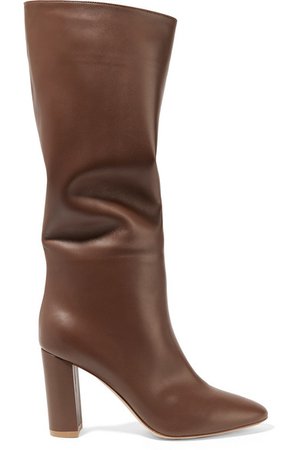 Gianvito Rossi | Laura 85 leather knee boots | NET-A-PORTER.COM