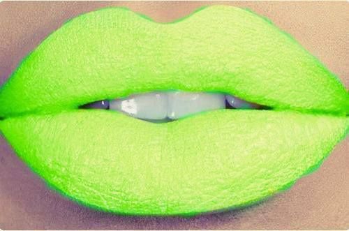 neon green lip - Google Search