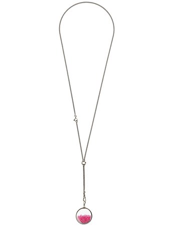 Silver Ann Demeulemeester Swarovski Crystals Pendant Necklace | Farfetch.com