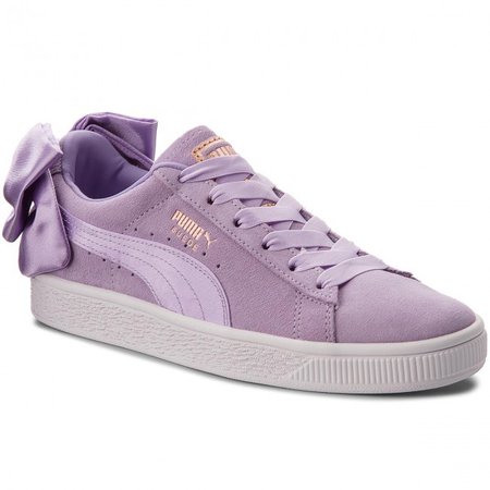 Sneakers PUMA - Suede Bow Jr 367316 03 Purple Rose/Purple Rose - Sneakers - Chaussures basses - Femme - www.chaussures.fr