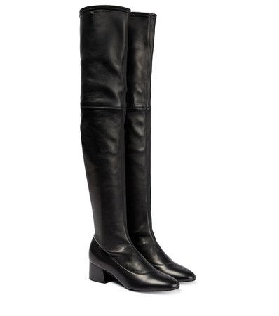 Khaite - Sedona leather over-the-knee boots | Mytheresa