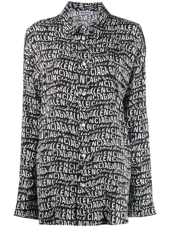 Black Balenciaga Pyjama Shirt | Farfetch.com
