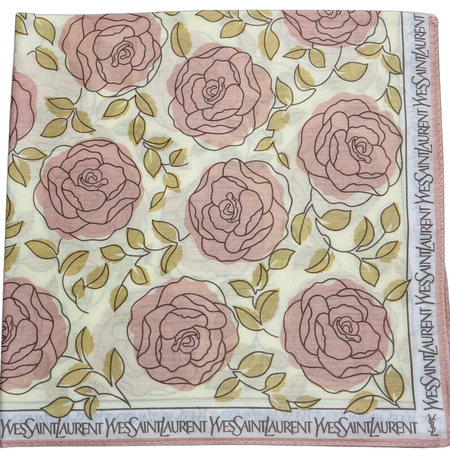 YvesSaintLaurent Vintage Handkerchief 19 x 19 inches