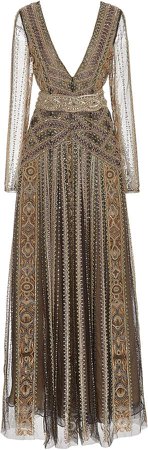 Cucculelli Shaheen Bardot Multi Embellished Dress Size: 2