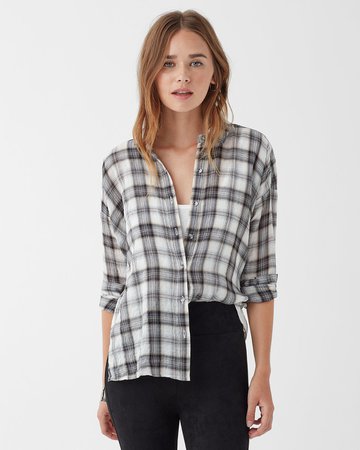 Willow Voile Plaid Button Up