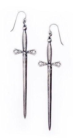 blood milk two of swords earring