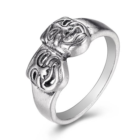 Vintage Gothic Skull Flower Angel Devil Rings For Women Silver Color Butterfly Heart Finger Ring Fashion Streatwear Jewelry - Rings - AliExpress