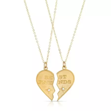 Gold Best Friends Necklace Set