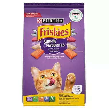 Friskies Adult Surfin Turfin - Makanan Kering Kucing Dewasa