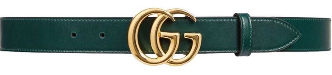 green Gucci belt