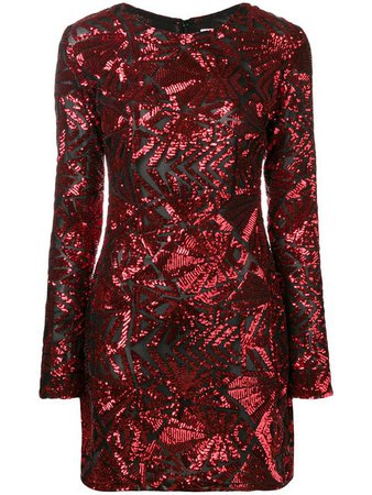 Red Sparkly patterned dress