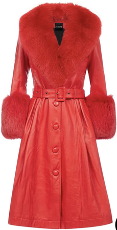 red fur coat