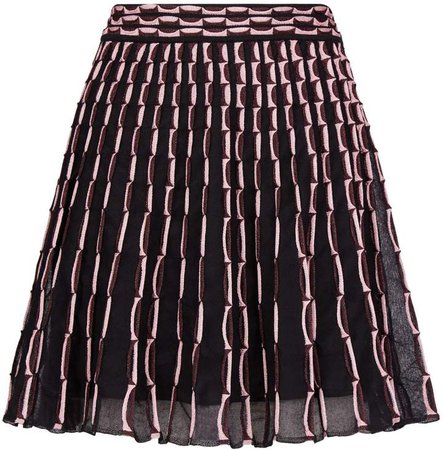 Vertical Wave Lurex Mini Skirt