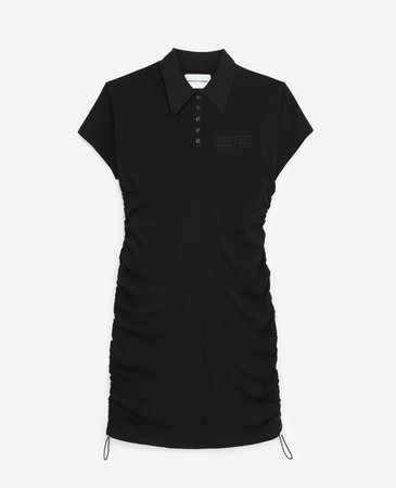 Short black dress with drawstrings | The Kooples