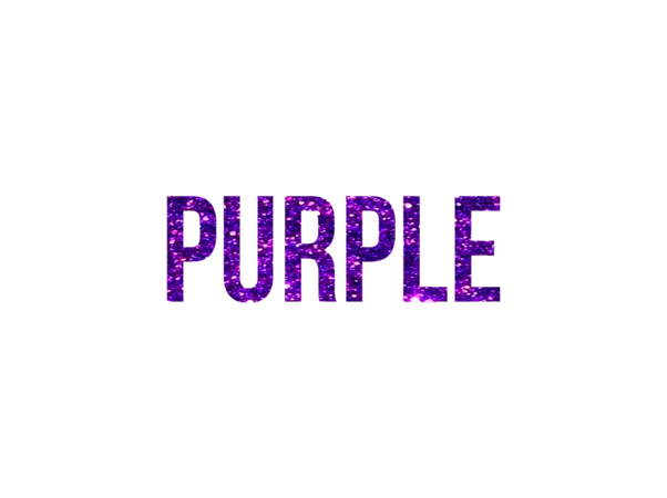 purple glitter text