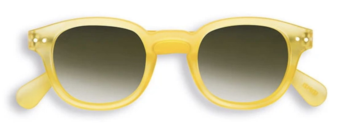 yellow rimmed sunglasses