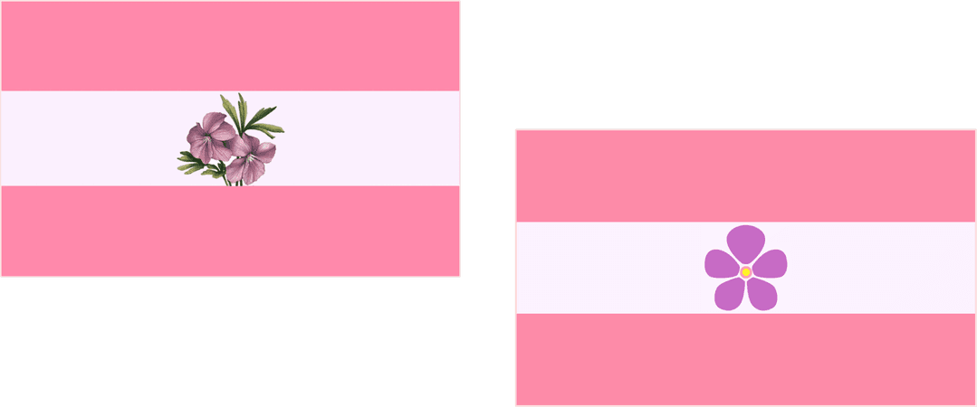 Sapphic Flags Original and Simplified