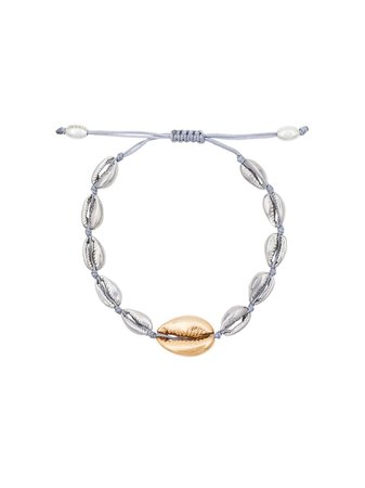 Tohum silver and gold puka shell large bracelet £195 - Buy Online - Mobile Friendly, Fast Delivery