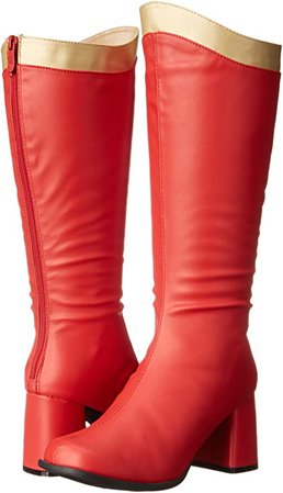 Amazon.com | Ellie Shoes Women's 300 Super Boot, Red/Gold, 9 M US | Knee-High