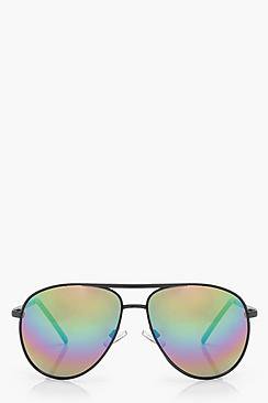 Jessica Rainbow Retro Aviator Sunglasses