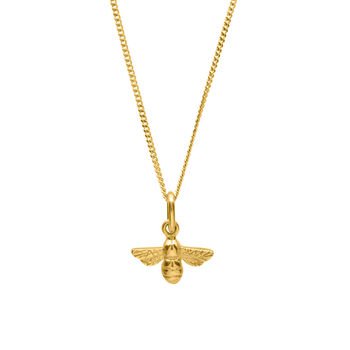 bumble bee necklace in solid gold by bianca jones jewellery | notonthehighstreet.com