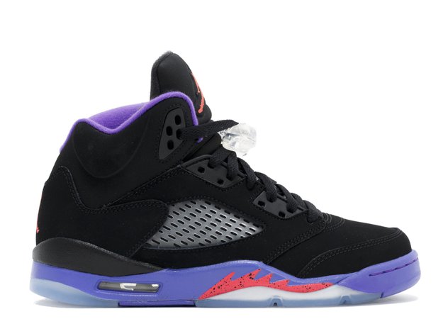 Air Jordan 5 Retro Gg (gs) "raptors" - Air Jordan - 440892 017 - black/ember glow-fierce purple | Flight Club