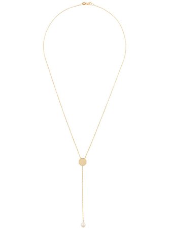 Natasha Schweitzer 9kt yellow gold Octagon lariat necklace $461 - Buy Online - Mobile Friendly, Fast Delivery, Price