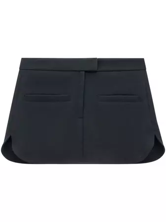 Courrèges Curved Hem Twill Mini Skirt - Farfetch