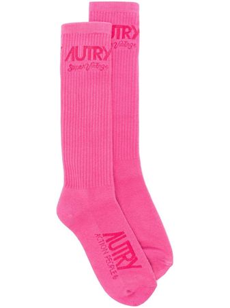 Autry intarsia-knit Logo Ankle Socks - Farfetch