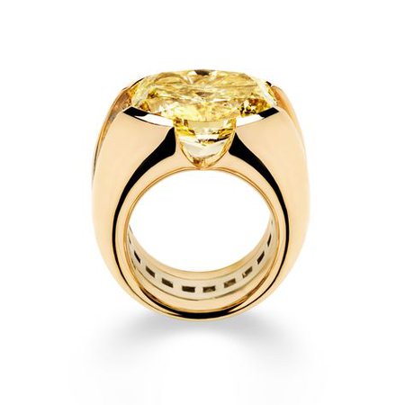 Cartier yellow sapphire and diamond ring